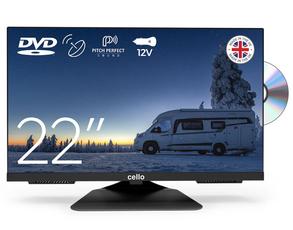 C2224F Televisor Full HD Traveler de 22 pulgadas y 12 voltios con reproductor de DVD