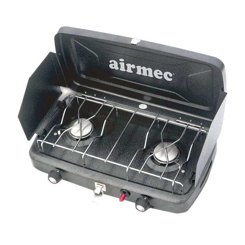 AM131359 COCINA GAS CON PROTECTORES CONTRA VIENTO 2 FUEGOS AIRMEC