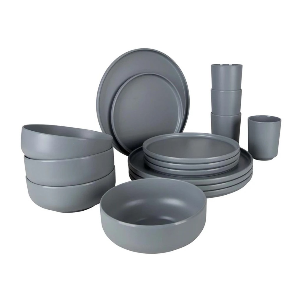 6181454 BC IND Vajilla Patom l.gris 16pcs